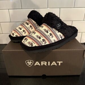 New! ARIAT Jackie Square Toe Exotic Slippers